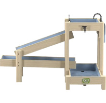 Circuit d'eau en bois EXIT Toys à trois niveaux avec pompe à eau pour l'extérieur.