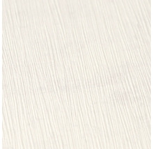 Gros plan d'un papier peint blanc avec une fine structure de nervures verticales.