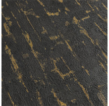 Gros plan d un papier peint intisse texture avec une surface sombre et des rayures verticales dorees metallisees.