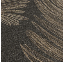 Papier peint intissé structuré avec motif floral de fins coups de pinceau sur fond sombre.