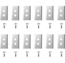 Kit de lames de rechange pour robot tondeuse, 12 lames en acier et 12 vis.