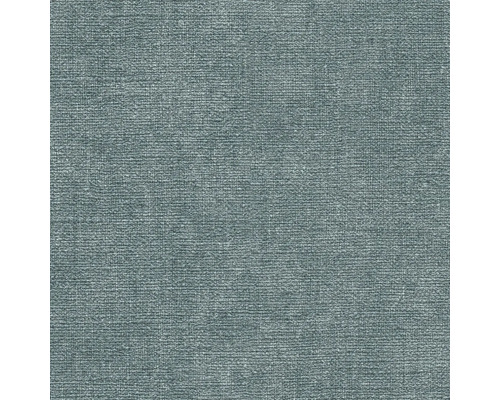Papier peint avec une structure tissée fine aspect lin, bleu.