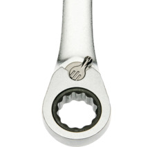 Tête de clé polygonale à cliquet en métal avec levier d'inversion du sens de rotation