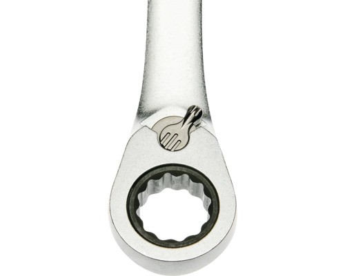 Tête de clé polygonale à cliquet en métal avec levier d'inversion du sens de rotation