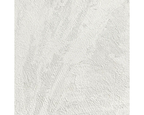 Papier peint blanc avec structure fine à l'aspect crépi ou pierre.