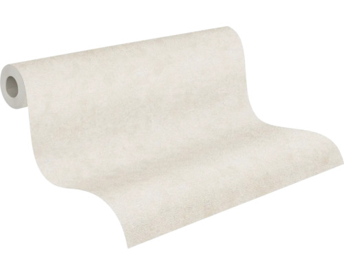 Papier peint intissé avec structure fine, uni beige clair.