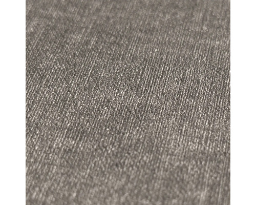 Vue rapprochée d un papier peint structuré gris avec des lignes verticales et un aspect tissé fin.
