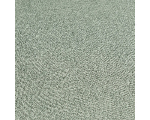 Papier peint vert avec surface texturée effet lin.