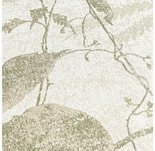 Papier peint texturé avec motif de feuilles et branches