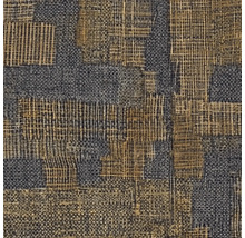 Strukturierte Vliestapete mit abstraktem Patchwork-Muster in Web-Optik.