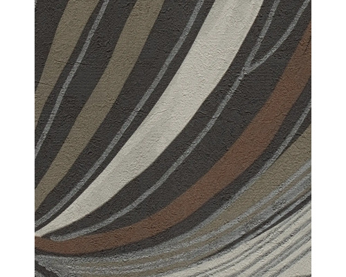 Papier peint intissé avec motif de vagues abstrait dans des tons de terre et surface texturée.