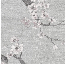 Papier peint avec motif de fleurs de cerisier sur fond texturé