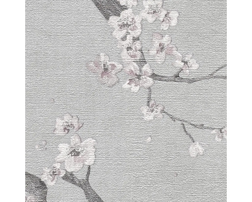 Papier peint avec motif de fleurs de cerisier sur fond texturé