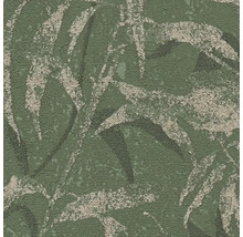 Papier peint intissé vert avec motif de feuilles et surface structurée