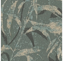 Papier peint intissé structuré avec motif de feuilles abstrait et effets scintillants.