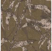 Papier peint avec motif de feuilles et texture scintillante.