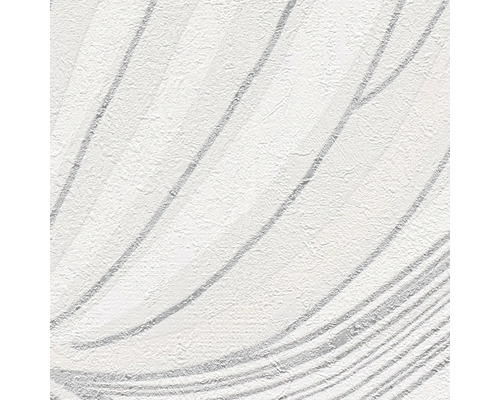Papier peint intissé avec surface structurée et lignes courbes abstraites.