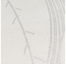 Gros plan d'un papier peint texturé avec un motif de feuilles scintillant.