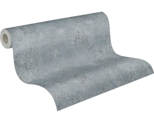 Papier peint intissé aspect béton gris avec surface structurée