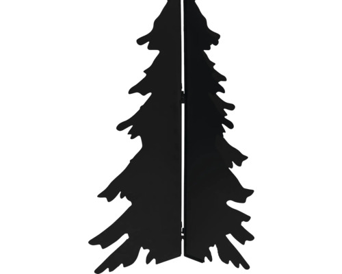 Silhouette décorative de sapin de Noël en métal noir