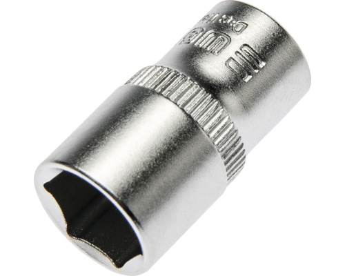 Douille de clé à douille en acier chrome-vanadium 9 millimètres six pans avec moletage