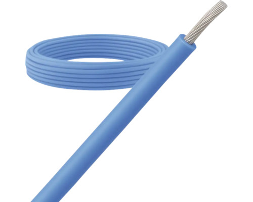 Fil électrique bleu avec âme souple en cuivre et isolation