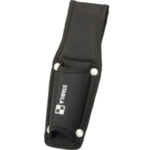 Étui à outils Stabila noir en textile robuste avec passant de ceinture et rivets argentés.