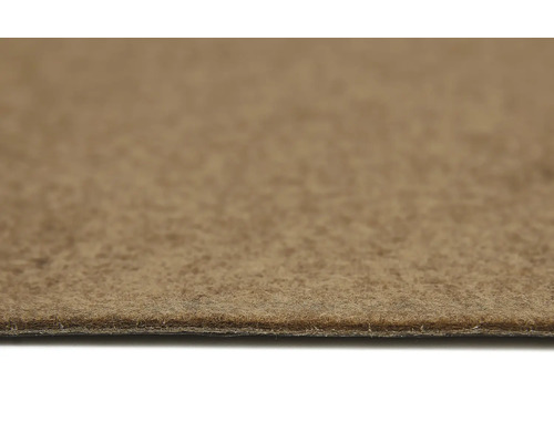 Nahaufnahme eines Nadelfilzteppichs mit gummierter Rückseite