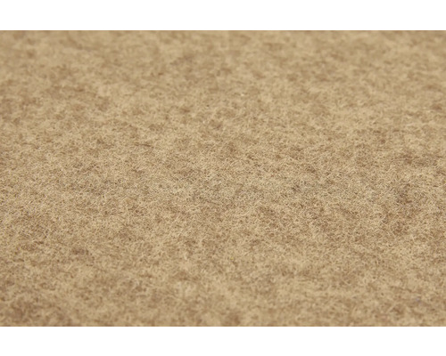 Struktur eines beigefarbenen Nadelvlies-Bodenbelags mit kurzfloriger Oberfläche.