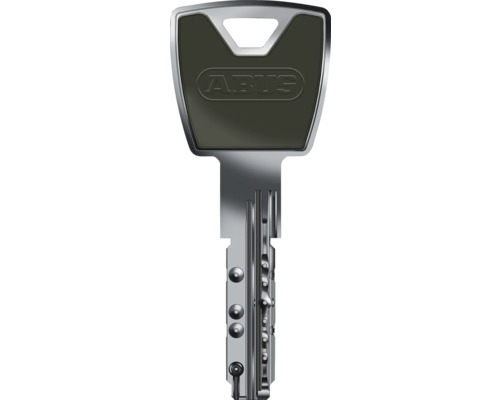 Clé réversible ABUS en métal avec tête en plastique noir et ABUS Logo.