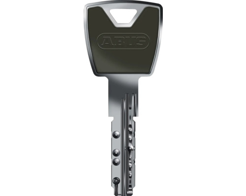 Clé réversible ABUS pour cylindre de fermeture avec tête en plastique et ABUS Logo.