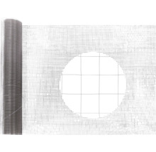 Rouleau de treillis métallique galvanisé à mailles carrées avec vue détaillée de la structure du treillis.