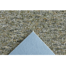 Schlingenteppichboden mit meliertem Muster und blauem Filzrücken