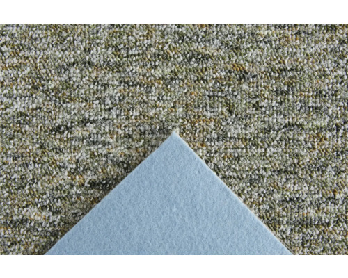 Schlingenteppichboden mit meliertem Muster und blauem Filzrücken