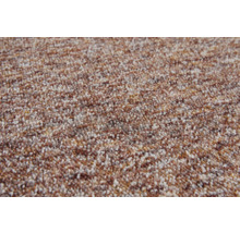 Strukturierte Teppichoberfläche mit Melange-Muster in Braun und Beige.