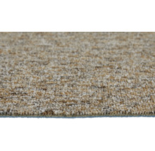 Vue détaillée d une moquette bouclée avec une texture marron et beige chinée.
