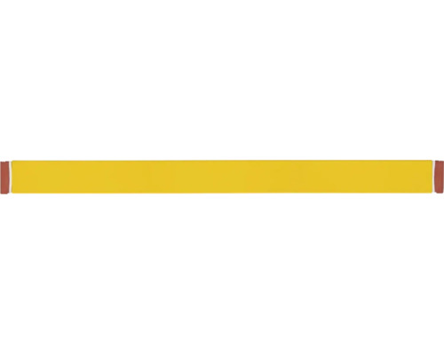 Bordure décorative longue et étroite jaune avec des extrémités brunes.