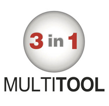 Symbole pour un outil multifonction avec fonction trois en un.