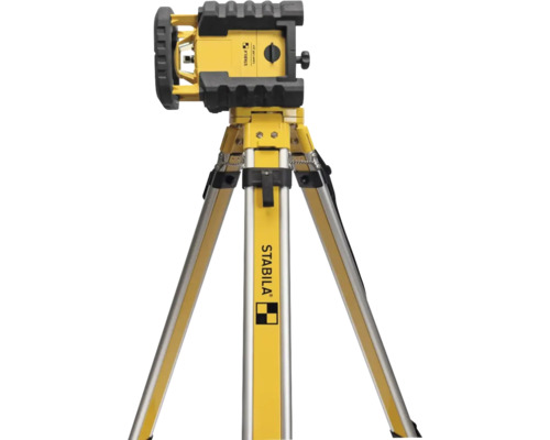 Laser rotatif Stabila LAR 350 monté sur un trépied pour un nivellement précis.