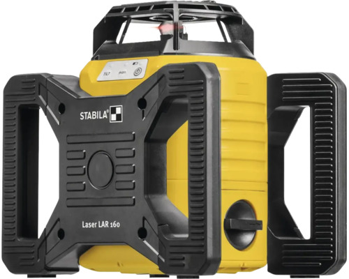 Laser rotatif Stabila LAR 160 jaune et noir en plastique pour les travaux de nivellement sur les chantiers.