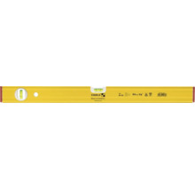 Niveau à bulle jaune Stabila Type 80 AS, longueur 60 centimètres, profilé en aluminium avec fioles horizontale et verticale.