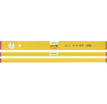Niveau à bulle Stabila jaune type 80 AS, longueur 60 centimètres, avec fioles horizontale et verticale.