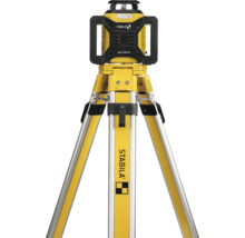 Stabila LAR 160 Rotationslaser op engem giel-sëlweren Stativ aus Aluminium.