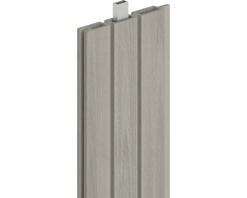 Profilé de clôture en bois composite avec structure bois et renfort interne