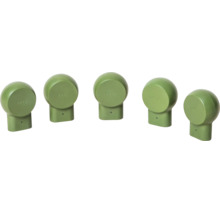 Cinq capteurs de plantes FYTA verts.