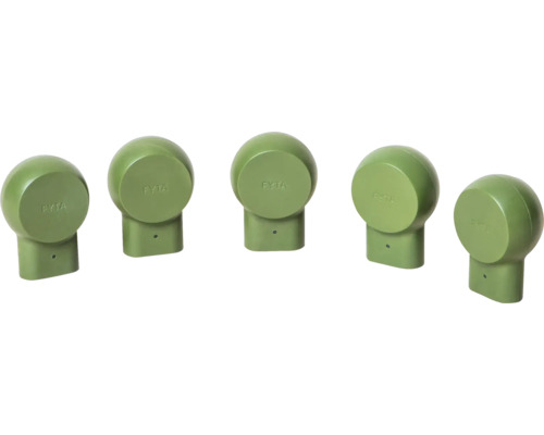Cinq capteurs de plantes FYTA verts.
