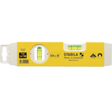 Niveau à bulle Stabila Type 70 TM de longueur 22 centimètres avec système magnétique.