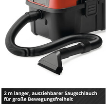 2 Meter langer, ausziehbarer Saugschlauch mit breiter Saugdüse für Staubsauger.