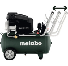 Compresseur Metabo Basic 400-50 V avec poignée de transport réglable.
