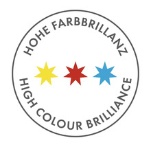Siegel für hohe Farbbrillanz.